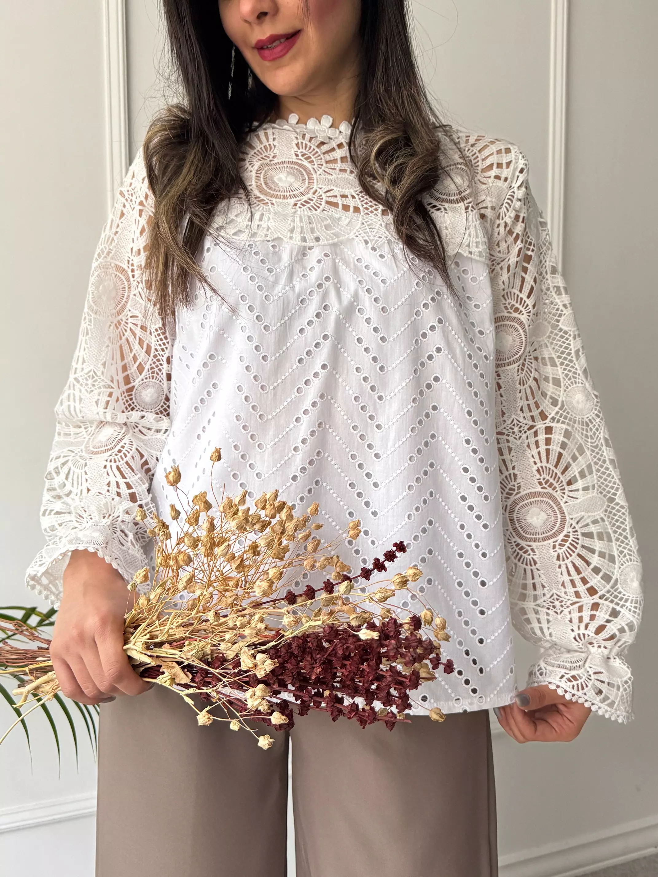 شومیز خامه دوزی گلسا